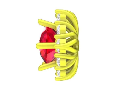 A7954 Luxury Italy Diamond Women Earrings 3D Model 3D print model