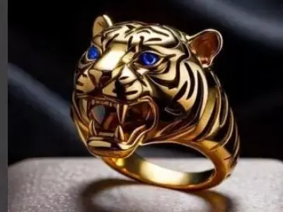 lions ring 3D print model