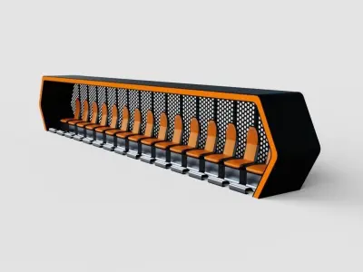 Modern Bench 3D model