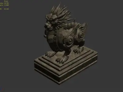 Stone China - Stone Carving - Shishi 65 3D model