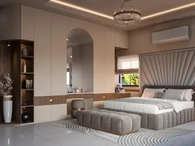 Modern Luxury Bedroom Interior  3D model