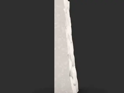 Weathered Fieldstone Barrier Asset 3D print model