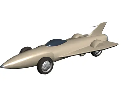 General Motors Firebird Hypercasual Low-poly 3D model