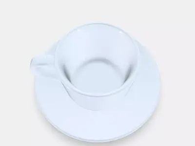 IKEA 365 Cup with saucer Low-poly 3D model