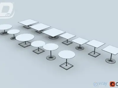 Belen Table Set 3D model