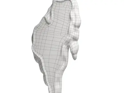 Crete luxury art design Melted Mirror Vertical 3D model