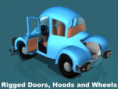 ANCar Cartoon City Car 3D model