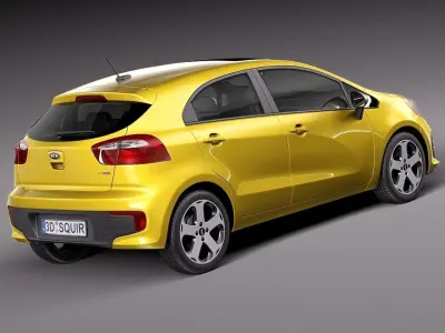 Kia Rio Hatchback 5-door 2016 3D model