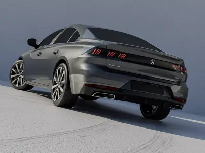 White Scene Low-poly 3D model