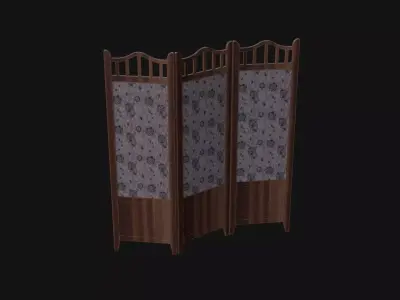 Antique Room Divider Low-poly 3D model