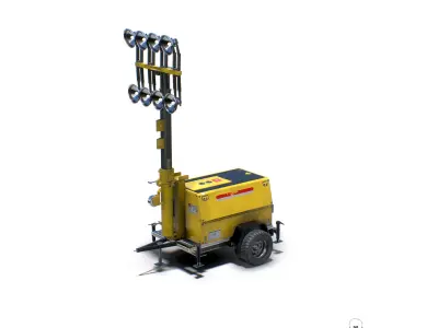 Tower Light Low Poly PBR Low-poly 3D model