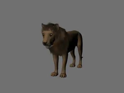 Rigged-Animated Lion 3D model