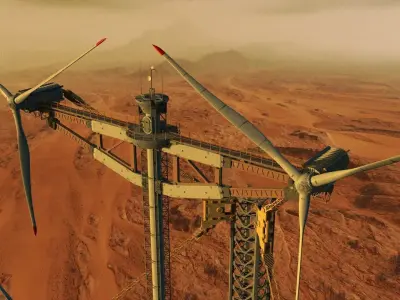 Sci-Fi Wind turbine 1 3D model