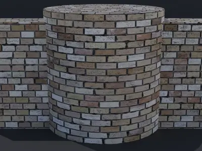 Free Blender Brick and Walls Materials Pack Free low-poly 3D model
