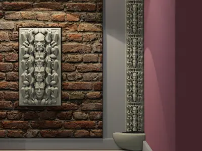 Decorative strip 3D print model