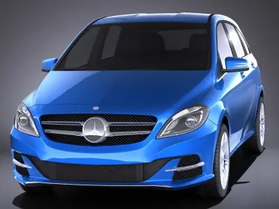 Mercedes-Benz B-class Electric Drive 2016 VRAY 3D model