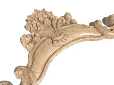 Frame-027 gold ornate mirror frame 3D model