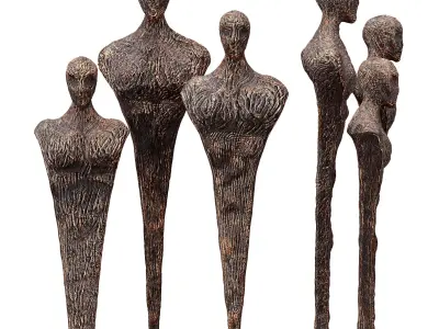6 Different SETS of Sculptures SET VOL73 3D Model Collection