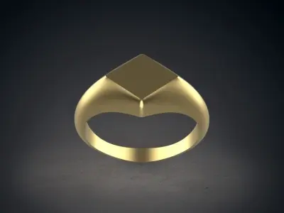 signet man ring 3D print model