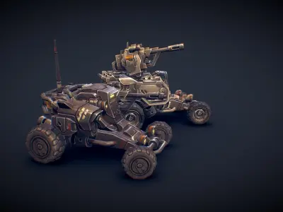 Sci-Fi Buggies 3D model 3D model