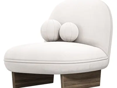 Ingrid Sherpa Armchair By Castlery 3D model