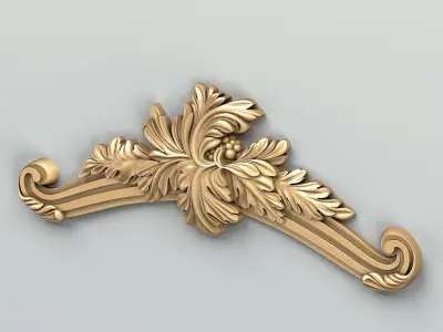 Carved decor central 037 3D model