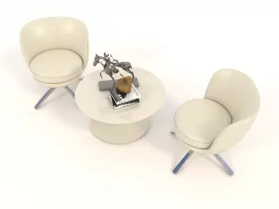 Modern Table and Chair Set 9 3D model