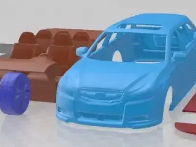 Subaru Legacy Station Wagon JDM 2010 Printable Car 3D print model