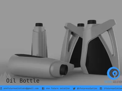 Oil Bottle Free 3D model