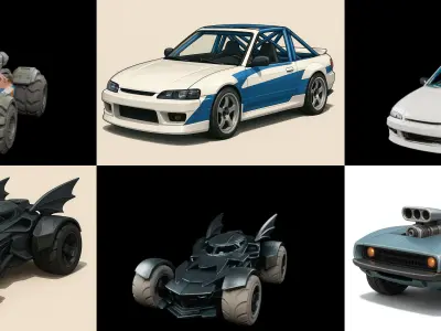 Gt one Car bundle 11 pack 100 glb 3D model
