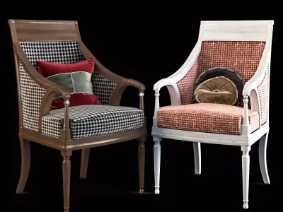 Armchair with decor 7 3D model