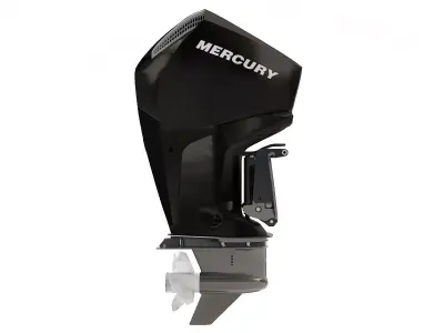 Mercury V6 200 HP FourStroke Low-poly 3D model