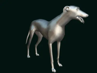 GreyHound Dog Breed Low-poly 3D model