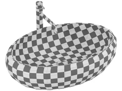 Washbasin REA MERYL BLACK 3D model