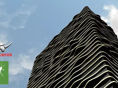 Liquid Architecture Parametric Tower Facade Design Grasshopper  3D model