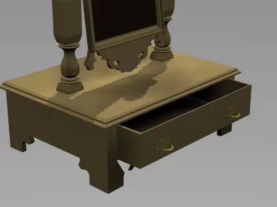 Mirror with drawer 3D model