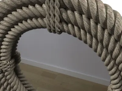 Hanging Rope Mirror 3D model