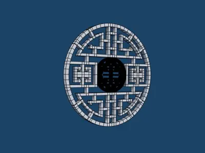 China Decorative Wall 2 3D model