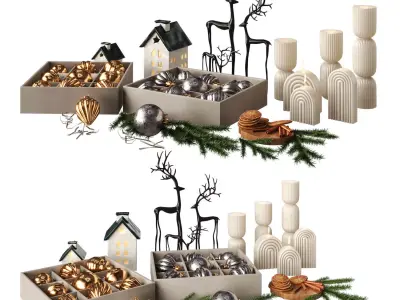 Cristmas Decor set 3D model