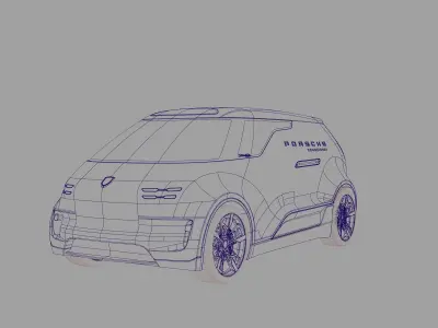 Porsche Vision Renndienst Concept Van 3D model