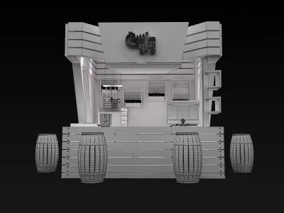 Booth Exhibition Stand a156a 3D model
