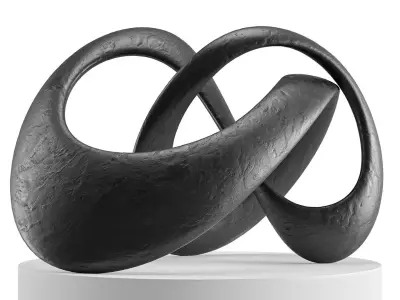 Abstract sculpture Mobius 3D model
