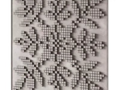 96 Decorative Wall Art Mosaic 3D model