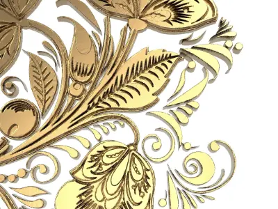 decorative pattern ready for 3D printing 3D model