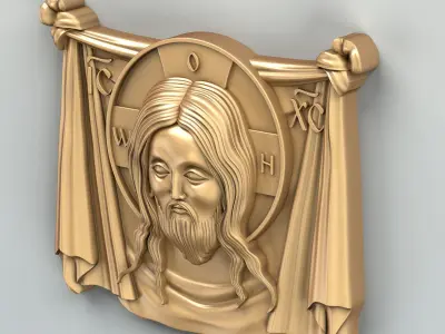 Carved decor central Icon 032 3D model