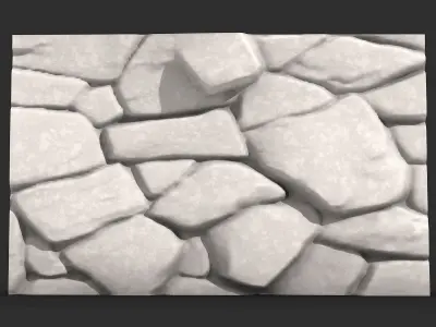 High Poly Rock Wall Component 3D print model