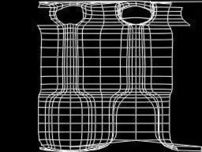 Shovel vase with wire frame Free 3D model