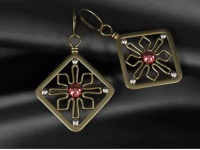 earrings 3D model