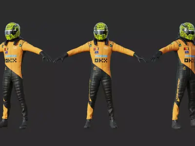 F1 McLaren Race Suit 2025 3D model