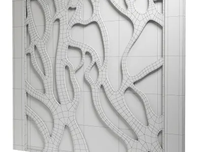Decorativ panel wave 15 3D model